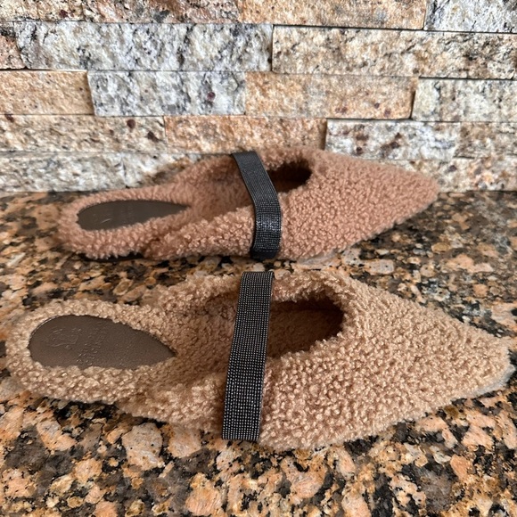 Brunello Cucinelli monili beaded genuine shearling slide - Picture 2 of 8